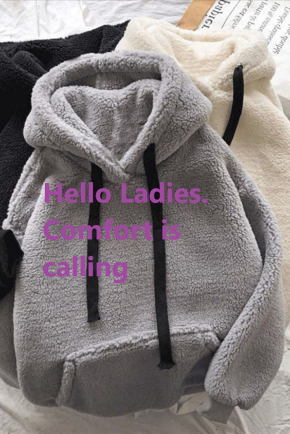 Stay warm and cozy with Furry Loose Fluffy Lady Hoodies. Made from high quality lambs wool material, these hoodies are designed to help keep out the coldest of weather while staying comfortable and soft. Thanks to its thick plush material, your days won’t be ruined by an unexpected chill, allowing you to fully enjoy whatever activities you partake in. Plus, the breathable fabric will keep you feeling fresh all day long.