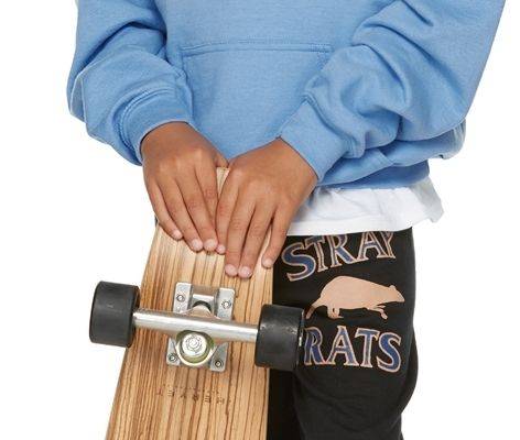 Long sleeve cotton-blend fleece hoodie in blue. Text printed in green at front. · Kangaroo pocket at waist · Rib knit cuffs and hem · Machine wash Model measures 52 / 132 cm tall and wears size S. Available exclusively at SSENSE. Supplier color: Aqua blue Size: child's height S: 46.75-52.25 / 118.7-132.5 cm M: 52.25-56.5 / 132.7-143.5 cm L: 56.5-61 / 140.6-155 cm