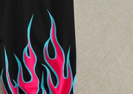 Conjunto capucha corta con estampado de fuego con pantalones deportivos | Mode de Mujer | SHEIN España