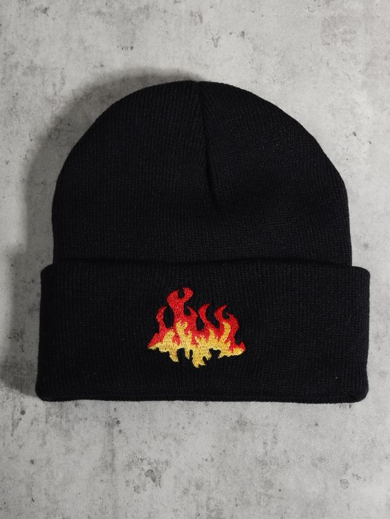 Black    Acrylic  Beanie Embellished   Women Accessories