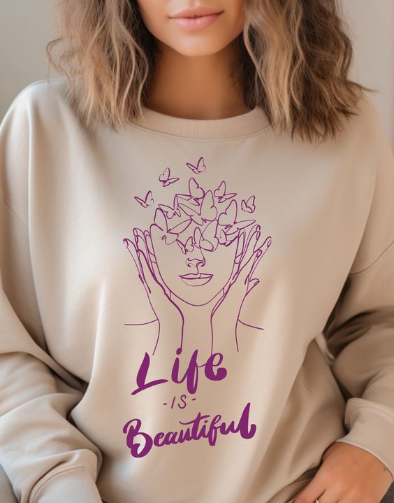Sweatshirt Sillhoutte – Sweatshirt Outline- Beautiful Sweatshirt – Sweatshirt Season – Life is Beautful – Fall Season