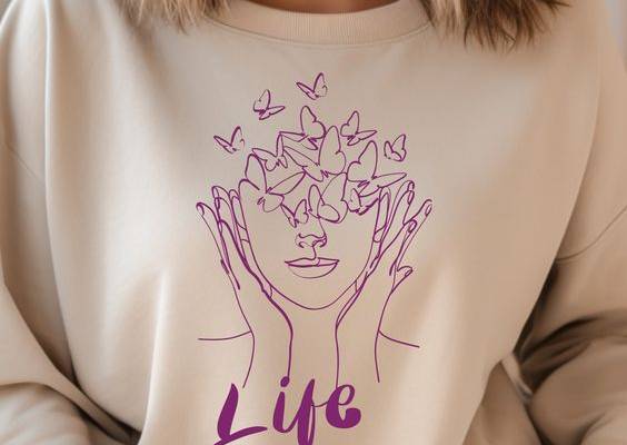 Sweatshirt Sillhoutte - Sweatshirt Outline- Beautiful Sweatshirt - Sweatshirt Season - Life is Beautful - Fall Season