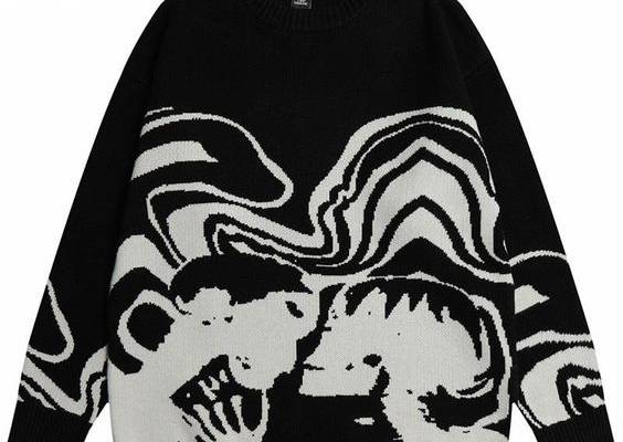 The Retro Painting Skull Sweater is a stylish and edgy piece of clothing that is perfect for those who love bold and unique fashion. The sweater features a retro-style painting of a skull, which is both striking and eye-catching.The sweater is made from a soft and comfortable material like cotton and wool, which makes it perfect for cooler weather. The design of the sweater is quite simple, with a crew neck and long sleeves.The Retro Painting Skull Sweater is a versatile piece that can be dresse