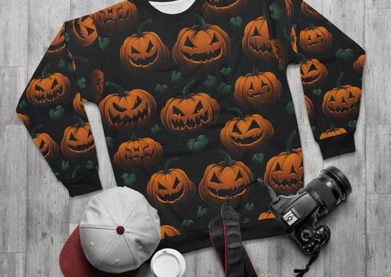 Halloween Spooky Pumpkin Unisex Sweatshirt