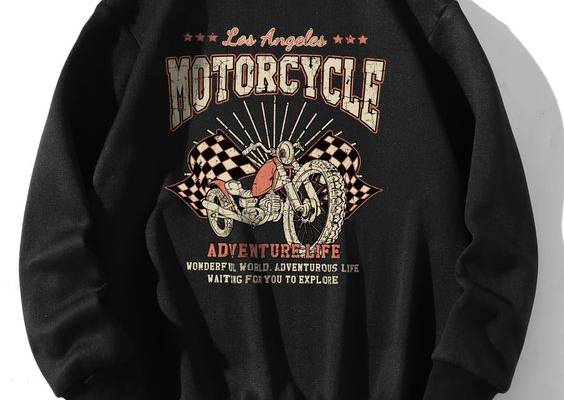 Black Casual  Long Sleeve Polyester Graphic,Letter Pullovers Embellished Slight Stretch Spring/Fall Plus Size Sweatshirts