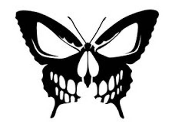 Gothic Butterfly Stencil Cutting File Download File - Etsy