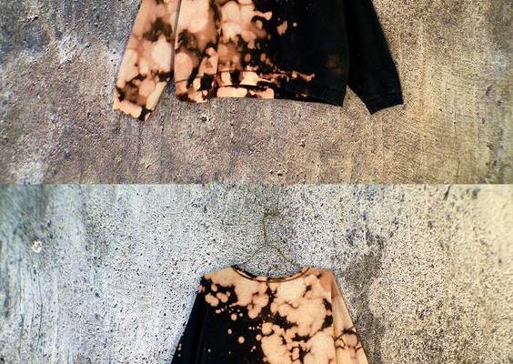 studio715 | bleach colorblock grunge sweatshirt | tie dye sweatshirt