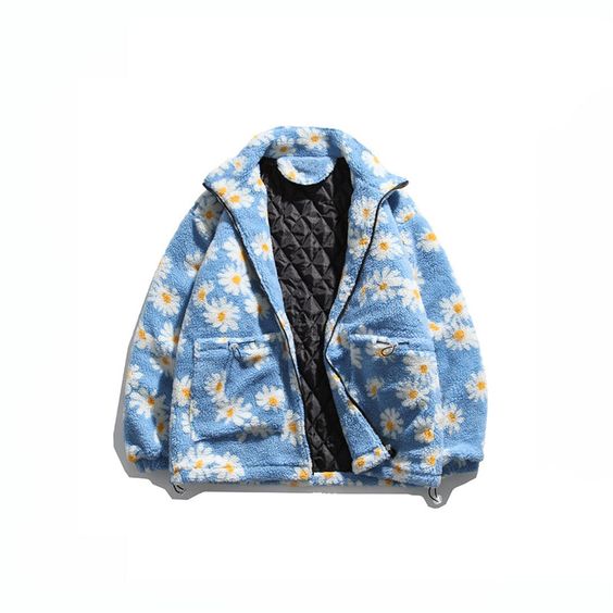 DETAILSFloral patternLining material : cotton and polyesterStand collarMade of polyester and cottonZipper closure