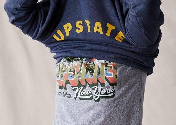Inspired by our own adventures in the Hudson Valley—and featuring a range of products for men, women, kids, and home—this custom collection invites you to explore what upstate means to you…so you can find a happy place of your very own. Shop sweatshirts, tees, hats