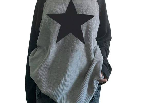 PRICES MAY VARY. 100% Polyester Imported Pull On closure Y2K pullover t-shirts girl’s star grunge Harajuku sweatshirt full sleeve preppy long sweats tops for women. The loose star long sleeve shirt y2k is made of polyester blend material, lightweight, skin-friendly, breathable for e-girl. Women’s crewneck graphic y2k tops, vintage star color block sweatshirt, 90s grunge gothic aesthetic patchwork clothes, oversized pullover preppy tshirt, kawaii 80s long sleeve stars tops, grunge clothes. Perfec