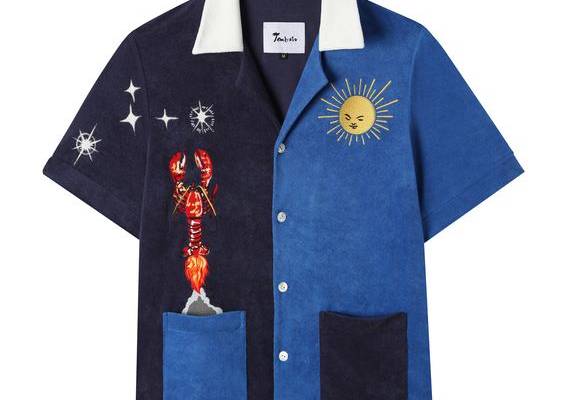 'Rocket Lobster' Cabana Shirt (Organic Cotton Terry Cloth) – Tombolo Company