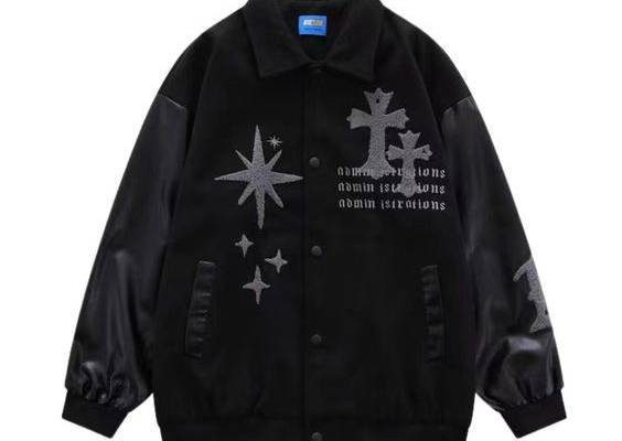 Upgrade your wardrobe with this Vintage Cross Embroidery Regular Jacket. Made from high-quality materials, this jacket features intricate cross embroidery on the front and back, adding a touch of vintage elegance to your outfit. The regular fit ensures comfort and ease of movement, making it perfect for everyday wear. Features: -90% Polyester, 10% Elastane -Turndown collar -Cross embroidery design -Full button closure -Side slip pockets -Ribbed cuffs and hems -Street/casual style