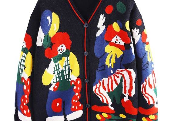 PRICES MAY VARY. Imported Button closure Machine Wash 【Perfect Cozy Cardigan Sweater】This high quality clown sweater! Comfortable fabrics, keep warm,soft to the touch, not easy to wrinkle, not easy to deform, and full of elasticity! 【Unisex Vintage Graphic Sweater】The incredibly stylish men's