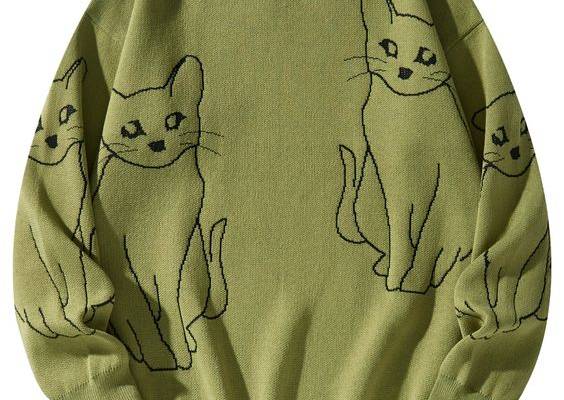 Olive Green Casual Collar Long Sleeve Fabric Cartoon Pullovers Embellished Non-Stretch  Men Clothing