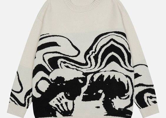 ✨ Please make sure you choose your size! ✨ Please strictly follow measurements in the size chart. ----------------------------------------------------------------------------- ❤ Comfy and stylish skull graphic sweater. You will look stunning wearing this Y2K knitted sweater and you will not be able to count the number of compliments you will receive. This grunge pullover can be an amazing gift for him or her! ❤ ⭐ Please allow slight 1-3cm difference due to manual measurement and a little color d