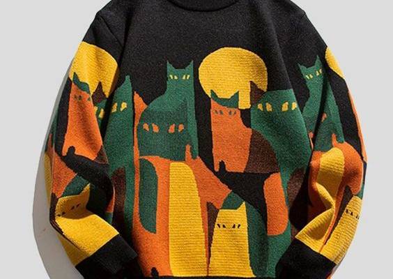 Mens Women Pull Knitted Sweater Sweatshirts Y2K Clothes Pullover Christmas Clothing Winter Jumper Knit Fleece Sweater For Men