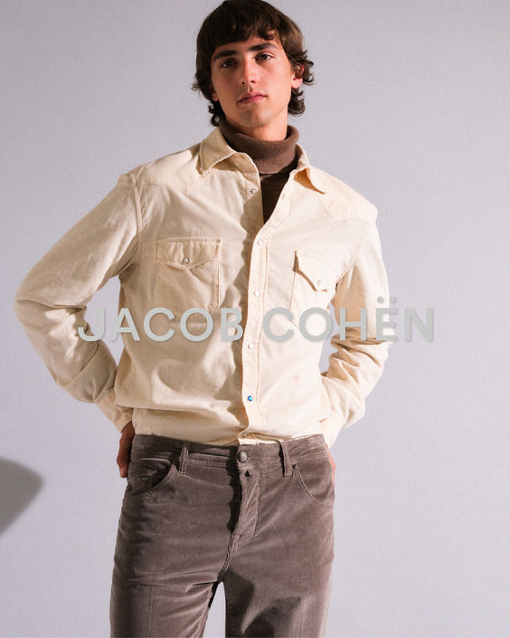 Discover Jacob Cohën Fall Winter 2023 Collection: mixing JC signature denim with workwear and varsity elements.
