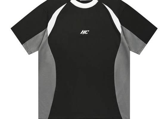 Color Blocked Mesh Paneling Jersey T-shirt