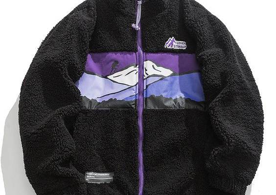 The days of the fleece jacket serving the sole purpose of hiking, camping, or other outdoorsy activities are over. This warm, cozy, blanket-like jacket has entered the fashion realm through street trends. Our fleece winter jacket with badge patch brings just as much gorp core fashion as it functions. 100% polyester Soft sherpa fleece fabric Long sleeves Relaxed fit Side pockets Full zip closure Custom pattern patch Adjustable elastic hem Size Chart: