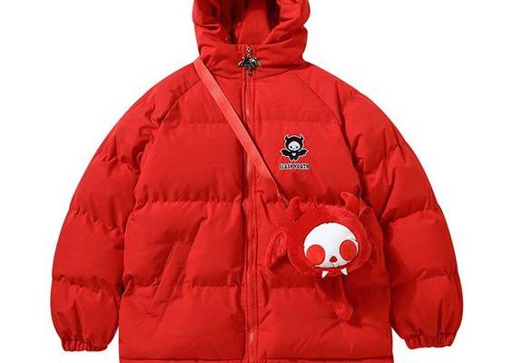 Lemandik Puffer Winter Coat Jacket Devil Bag