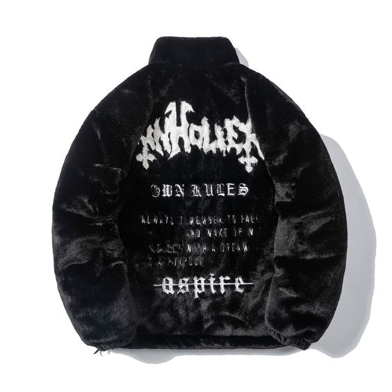 SPECIFICATIONS Type: LOOSE Thickness: STANDARD Style: High Street Sleeve Style: Regular Size: S ,M,L,XL,2XL,Black White Season: Autumn Winter Pattern Type: Solid Oversized Jacket: Loose Baggy Outerwear Type: Jackets Origin: Mainland China Model Number: 2JK3632 2JK3671 Material: Cotton,Polyester Lining Material: Polyester Item Type: Outerwear