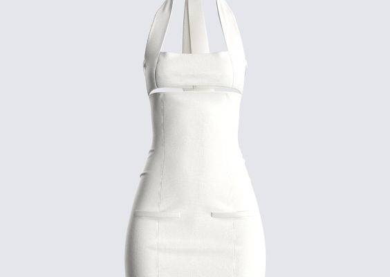 Pretty vibe, and a fire fit 🔥 You'll have it all with this simple yet sophisticated ivory halter dress, made with linen. Livin' in their mind completely rent free ❤️‍🔥