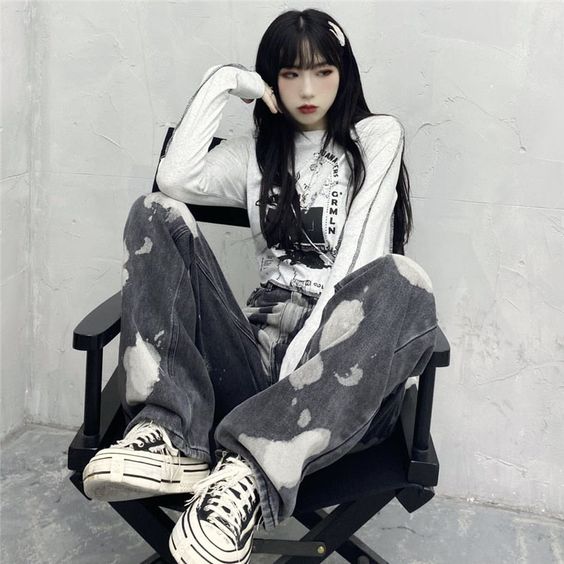 Style: Grunge, Egirl, Harajuku Sleeve Style: Regular Sleeve Length(cm): Full Season: Summer Material: Polyester. Cotton Collar: O-Neck Clothing Length: Regular One size: Shoulder – 33cm/ Bust – 84cm/ Length 38-43cm/ Sleeve – 62cm