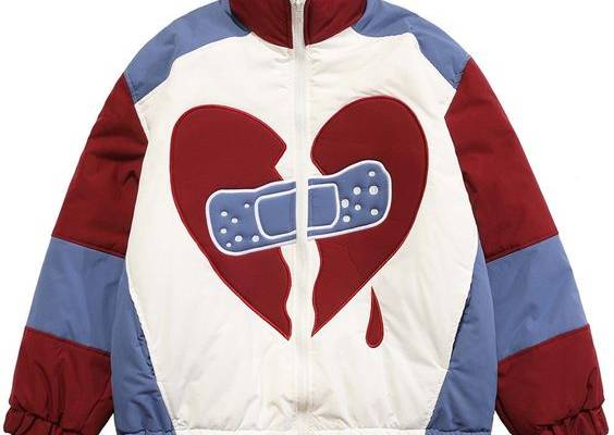 Patched Heart Jacket – DAXUEN | Streetwear