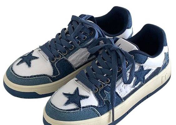 Blue Jeans Aesthetic Sneakers