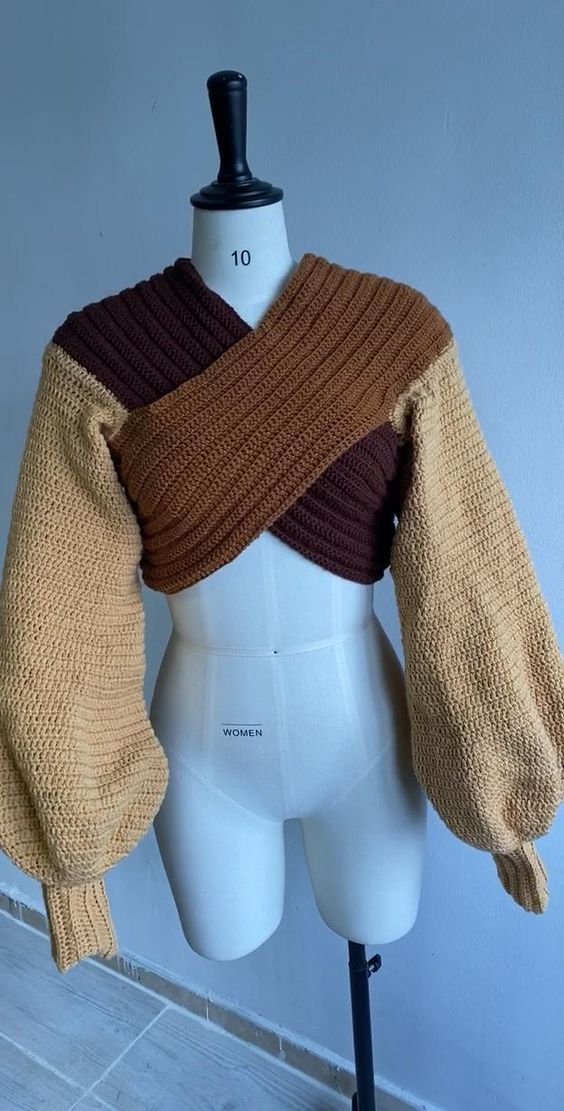 Handmade Crochet and Knit Sweater