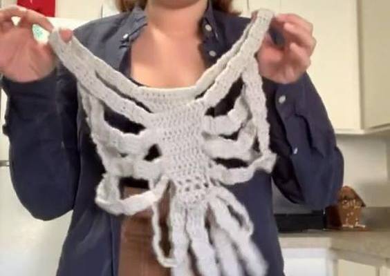 Crochett skeleton vest