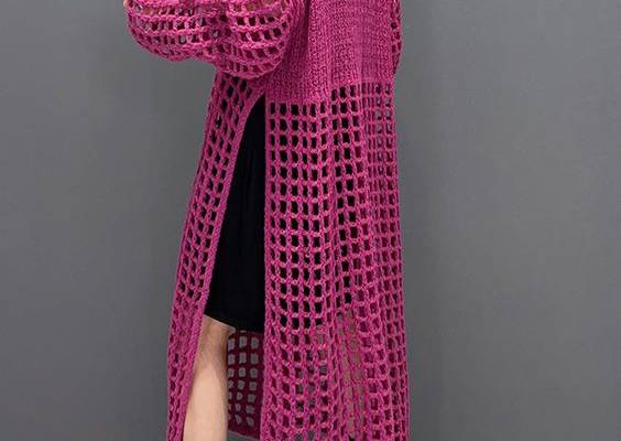DIY Red O-Neck Hollow Out Side Open Knit Long Dresses SpringFabric: Knit BlendedSize