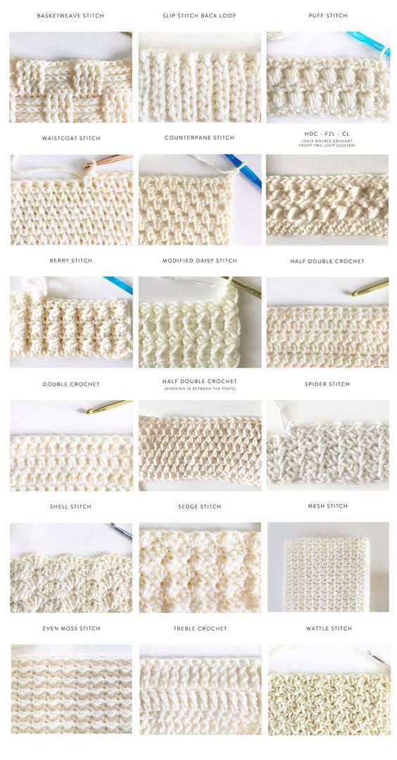 40 Free Crochet Stitches from Daisy Farm Crafts