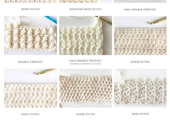 40 Free Crochet Stitches from Daisy Farm Crafts