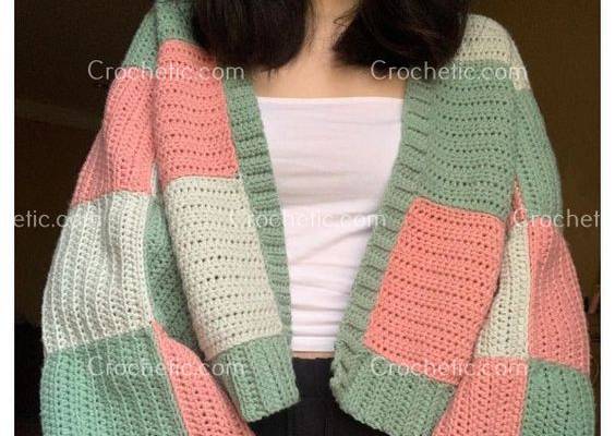 funky weird retro crochet patterns beginner crochet pattern Summer Short Cardigan sweater Dress