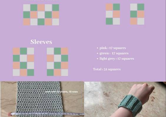 Crochet cardigan sweater quilt pattern, Harry styles inspired