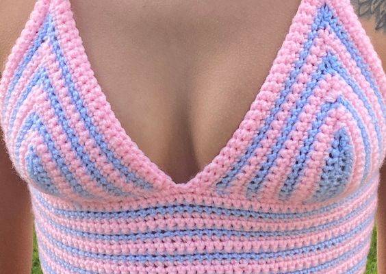 Handmade Crochet Lace up Crop Top | Etsy Israel