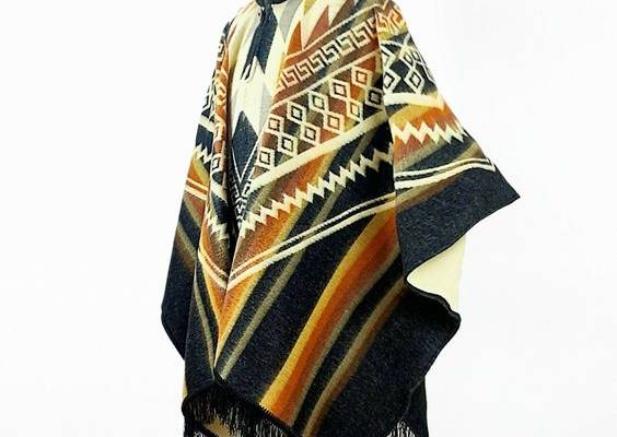 see other items AUTHENTIC FAIR TRADE PRODUCTS FROM ECUADOR Buy more items and save! Take a look on our SPECIAL OFFERS! Special Offers Tracked Shipping Top Quality Alpaca wool Unisex Hooded Poncho Aztec pattern This is a brand new unisex poncho, made of alpaca wool yarn.  It is very light, extremely soft, warm, very soft to touch and won't itch.    One Size (approx.): 56