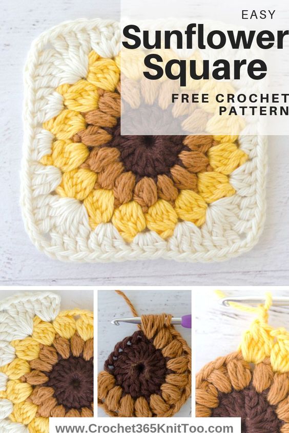 Sunburst Granny Square – Crochet 365 Knit Too
