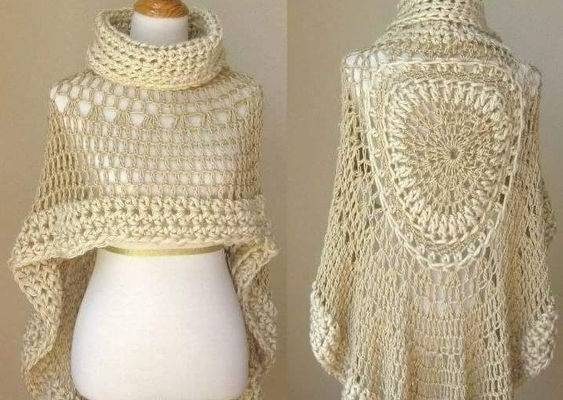 Miracle Angel Crochet Poncho Scarf Free