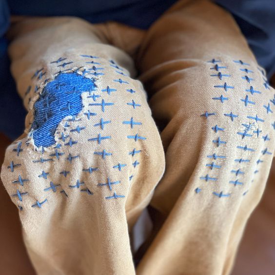 Sashiko Fabric Mending | Roots