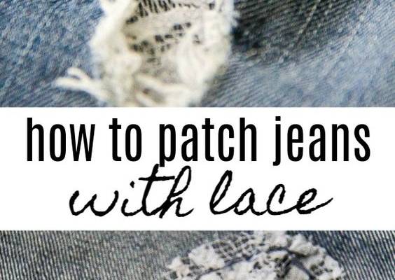 How to Patch Women's Jeans with Lace