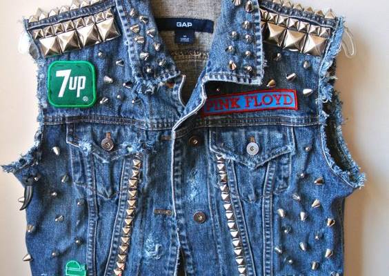 Super Custom Denim Studded Patched Vest by Moon Shine Apparel ...