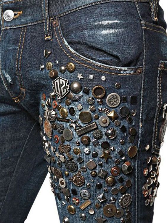 Diverse Jeans Decor from Embroidery, Painting and Lace – Livemaster