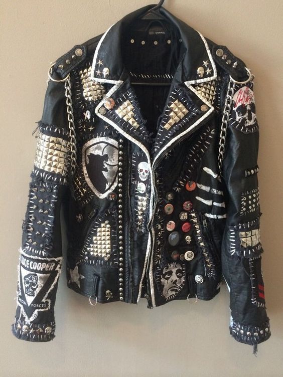 Personalized Men’s Patches Studded Jacket Made to Order – Etsy