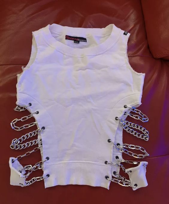deconstructed chain vest