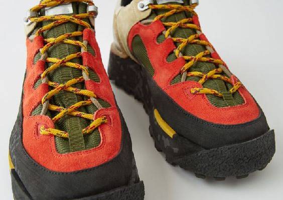 Acne Studios Berton Multicoloured Hiking Sneakers In Black | ModeSens