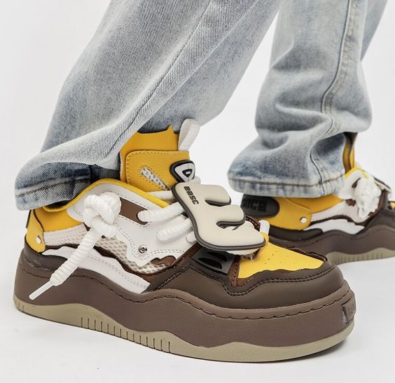 Unisex Thick Sole Brand Skateboarding Shoes Men Leather Leisure Designer Chunky   | eBay