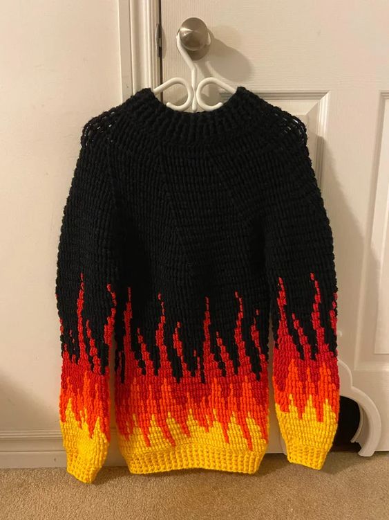 I also made the red hot sweater!!! B) : crochet