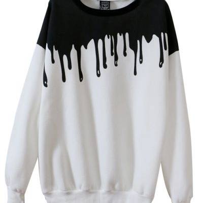Color Block Round Neck Long Sleeve Sweatshirt